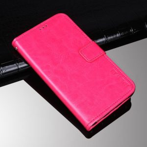 For OnePlus Nord N200 5G idewei Crazy Horse Texture Horizontal Flip Leather Case with Holder & Card Slots & Wallet(Rose Red) (idewei) (OEM)