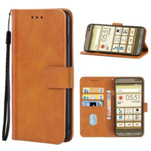 Leather Phone Case For Kyocera Basio 3(Brown) (OEM)