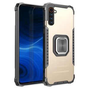 For OPPO Realme 6 Fierce Warrior Series Armor All-inclusive Shockproof Aluminum Alloy + TPU Protective Case with Ring Holder(Gold) (OEM)
