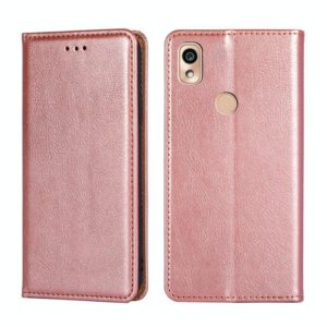 For Kyocera KY-51B Pure Color Magnetic Leather Phone Case(Rose Gold) (OEM)