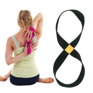 2 PCS Yoga Stretch Belt Cotton Thick Mobius Strip(Black) (OEM)