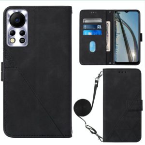 For Infinix Hot 11S NFC X6812B Crossbody 3D Embossed Flip Leather Phone Case(Black) (OEM)