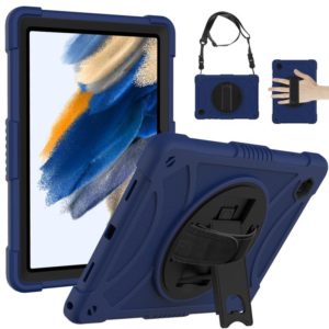 For Samsung Galaxy Tab A8 10.5 2021 Rotary Grab Silicone + PC Tablet Case(Navy Blue) (OEM)
