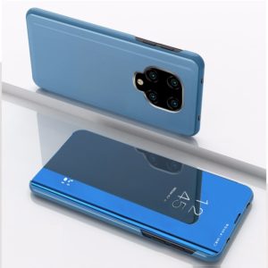 For Xiaomi Redmi Note9 Pro/Note9 Pro Max/Note 9S Plated Mirror Horizontal Flip Leather Case with Holder(Blue) (OEM)