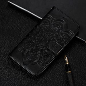 For iPhone 11 Pro Mandala Embossing Pattern Horizontal Flip Leather Case, with Holder & Card Slots & Wallet & Photo Frame & Lanyard(Black) (OEM)