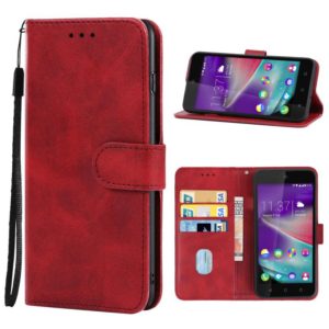 Leather Phone Case For Wiko Rainbow Lite(Red) (OEM)