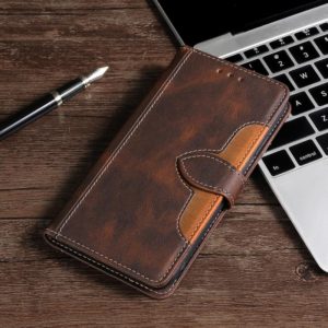 For Samsung Galaxy A31 (EU Version) Stitching Skin Feel Magnetic Buckle Horizontal Flip PU Leather Case with Holder & Card Slots & Wallet(Brown) (OEM)