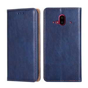 For Fujitsu Arrows F-52B Pure Color Magnetic Leather Phone Case(Blue) (OEM)