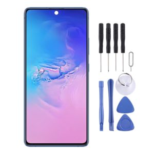Original Super AMOLED Material LCD Screen and Digitizer Full Assembly with Frame for Galaxy S10 Lite(Black) (OEM)