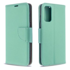 For Galaxy S20 Litchi Texture Pure Color Horizontal Flip PU Leather Case with Holder & Card Slots & Wallet & Lanyard(Green) (OEM)