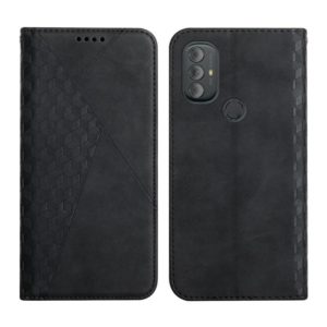 For Motorola Moto G Power 2022 Diamond Splicing Skin Feel Magnetic Leather Phone Case(Black) (OEM)