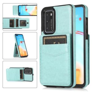 For Huawei P40 Solid Color PC + TPU Protective Case with Holder & Card Slots(Green) (OEM)