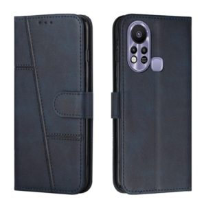 For Infinix Hot 11S with Fingerprint Hole Stitching Calf Texture Buckle Leather Phone Case(Blue) (OEM)