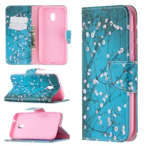 For Nokia C1 Plus Colored Drawing Pattern Horizontal Flip Leather Case with Holder & Card Slots & Wallet(Plum Blossom) (OEM)