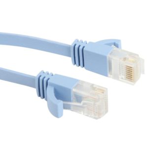 CAT6a Ultra-thin Flat Ethernet Network LAN Cable, Length: 50m (Baby Blue) (OEM)