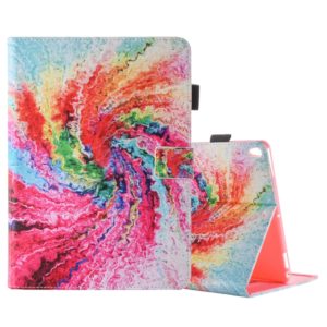 For iPad Pro 10.5 inch Swirl Watercolor Pattern Horizontal Flip Leather Case with 3 Gears Holder & Card Slots (OEM)