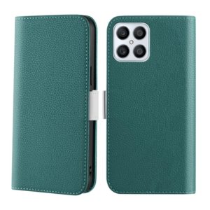 For Honor X8 Candy Color Litchi Texture Leather Phone Case(Dark Green) (OEM)