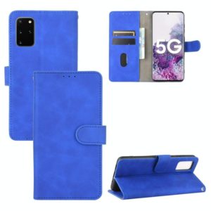 For Samsung Galaxy S20 Plus Solid Color Skin Feel Magnetic Buckle Horizontal Flip Calf Texture PU Leather Case with Holder & Card Slots & Wallet(Blue) (OEM)