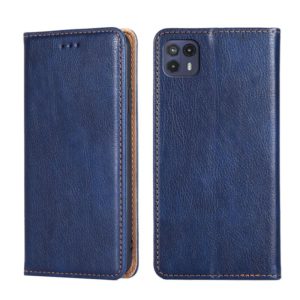 For Motorola Moto G50 5G Gloss Oil Solid Color Magnetic Leather Phone Case(Blue) (OEM)