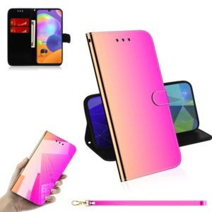 For Samsung Galaxy A31 Lmitated Mirror Surface Horizontal Flip Leather Case with Holder & Card Slots & Wallet & Lanyard(Gradient Color) (OEM)