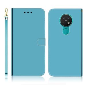 For Nokia 6.2 / 7.2 Imitated Mirror Surface Horizontal Flip Leather Case with Holder & Card Slots & Wallet & Lanyard(Blue) (OEM)