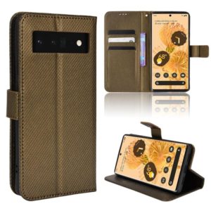 For Google Pixel 6 Pro Diamond Texture Leather Phone Case(Copper) (OEM)