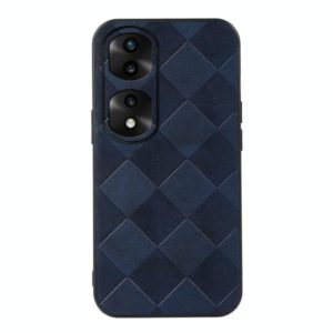 For Honor 70 Pro / 70 Pro+ Weave Plaid PU Phone Case(Blue) (OEM)