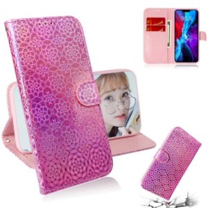 For iPhone 12 mini Solid Color Colorful Magnetic Buckle Horizontal Flip PU Leather Case with Holder & Card Slots & Wallet & Lanyard(Pink) (OEM)