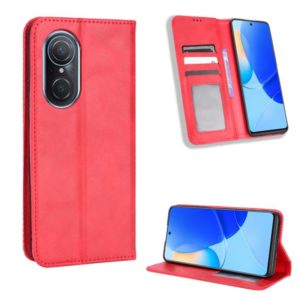 For Honor 50 SE / Huawei nova 9 SE Magnetic Buckle Retro Texture Leather Phone Case(Red) (OEM)