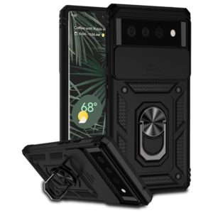 For Google Pixel 6 Sliding Camshield Holder Phone Case(Black) (OEM)