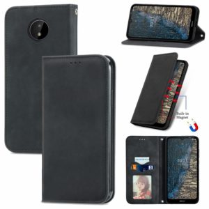 For Nokia C20 Retro Skin Feel Business Magnetic Horizontal Flip Leather Case With Holder & Card Slots & Wallet & Photo Frame(Black) (OEM)