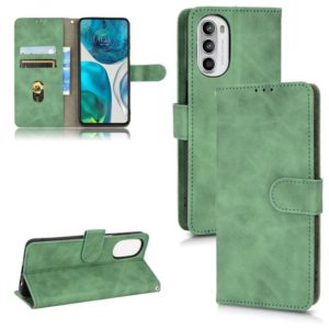 For Motorola Moto G52 Skin Feel Magnetic Flip Leather Phone Case(Green) (OEM)