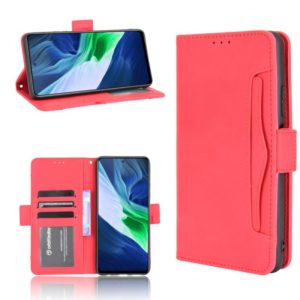 For Infinix Note 10 Pro/Note 10 Pro NFC Skin Feel Calf Pattern Horizontal Flip Leather Case with Holder & Card Slots & Photo Frame(Red) (OEM)