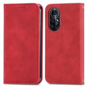 Retro Skin Feel Business Magnetic Horizontal Flip Leather Case with Holder & Card Slots & Wallet & Photo Frame For Huawei Nova 8 Pro(Red) (OEM)