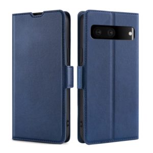 For Google Pixel 7 5G Ultra-thin Voltage Side Buckle Leather Phone Case(Blue) (OEM)
