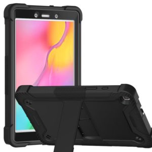 For Samsung Galaxy Tab A 8.0 2019 Silicone + PC Shockproof Protective Case with Holder(Black) (OEM)