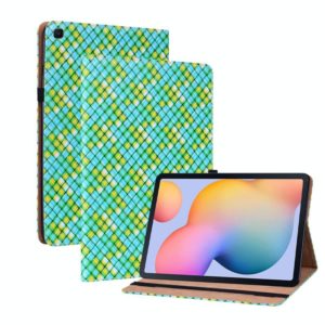 For Samsung Galaxy Tab S6 Lite Color Weave Smart Leather Tablet Case(Green) (OEM)