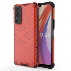 For vivo iQOO Z3 5G Shockproof Honeycomb PC + TPU Protective Case(Red) (OEM)