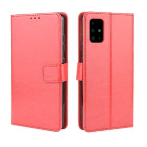 For Samsung Galaxy M51 Retro Crazy Horse Texture Horizontal Flip Leather Case with Holder & Card Slots & Photo Frame(Red) (OEM)