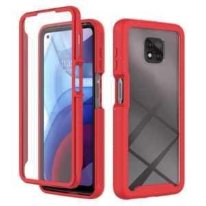 For Motorola Moto G Power(2021) Starry Sky Solid Color Series Shockproof PC + TPU Case with PET Film(Red) (OEM)