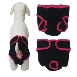 Pet Physiological Pants Large Medium & Small Dogs Anti-Harassment Safety Pants, Size: M(Black) (OEM)
