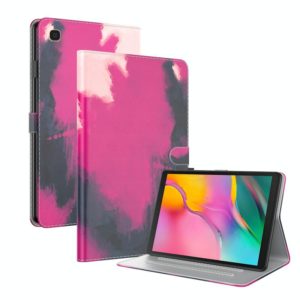 For Samsung Galaxy Tab A 10.1 2019 T515 / T510 Voltage Watercolor Pattern Skin Feel Magnetic Horizontal Flip PU Leather Case with Holder & Card Slots & Photo Frame(Berry) (OEM)