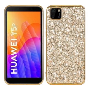 For Huawei Y5P Glitter Powder Shockproof TPU Protective Case(Gold) (OEM)