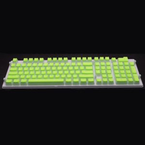 Pudding Double-layer Two-color 108-key Mechanical Translucent Keycap(Apple Green) (OEM)