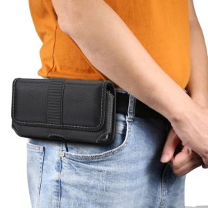 Oxford Cloth Mobile Phone Portable Waist Bag For 6.5 inch(Black) (OEM)