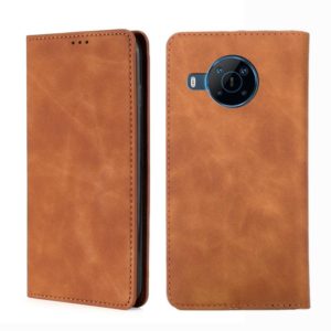 For Nokia X100 Skin Feel Magnetic Horizontal Flip Leather Phone Case(Light Brown) (OEM)