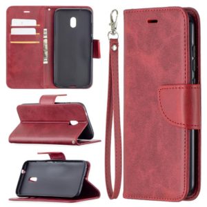 For Nokia C1 Plus Retro Lambskin Texture Pure Color Horizontal Flip PU Leather Case with Holder & Card Slots & Wallet & Lanyard(Red) (OEM)