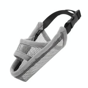 Dog Mouth Cover Anti-Bite Mesh Dog Mouth Cover Medium And Large Dogs Anti-Drop Mask XS(Gray) (OEM)