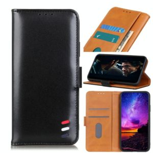 For Wiko view 4 / 4 lite 3-Color Pearl Texture Magnetic Buckle Horizontal Flip PU Leather Case with Card Slots & Wallet & Holder(Black) (OEM)