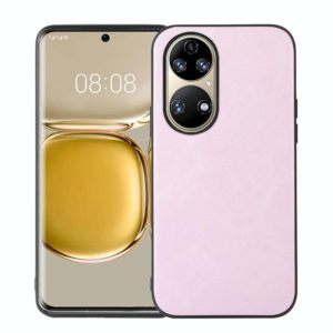 For Huawei P50 Cowhide Texture PU Phone Case(Pink) (OEM)